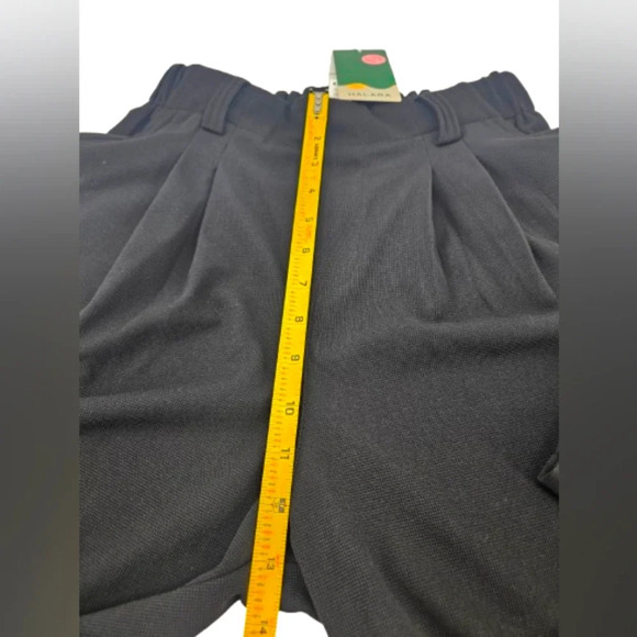 Halara High-waisted Wide-leg Comfort Pleated Pants Waffle Fabric Pockets - Picture 9 of 10